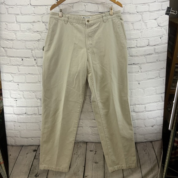 Columbia Other - Columbia Pleated Pants Mens Sz 36 Khaki Beige Dress Slacks